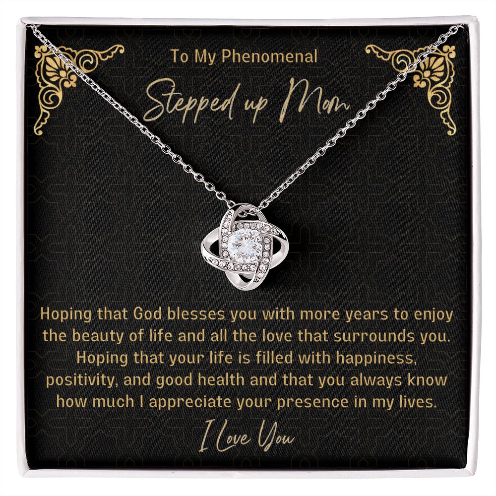 Stepped Up Mom Knot Necklace 17