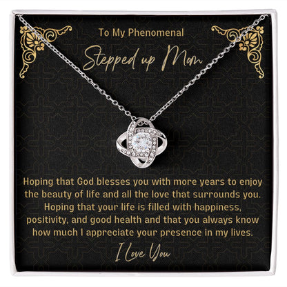 Stepped Up Mom Knot Necklace 17