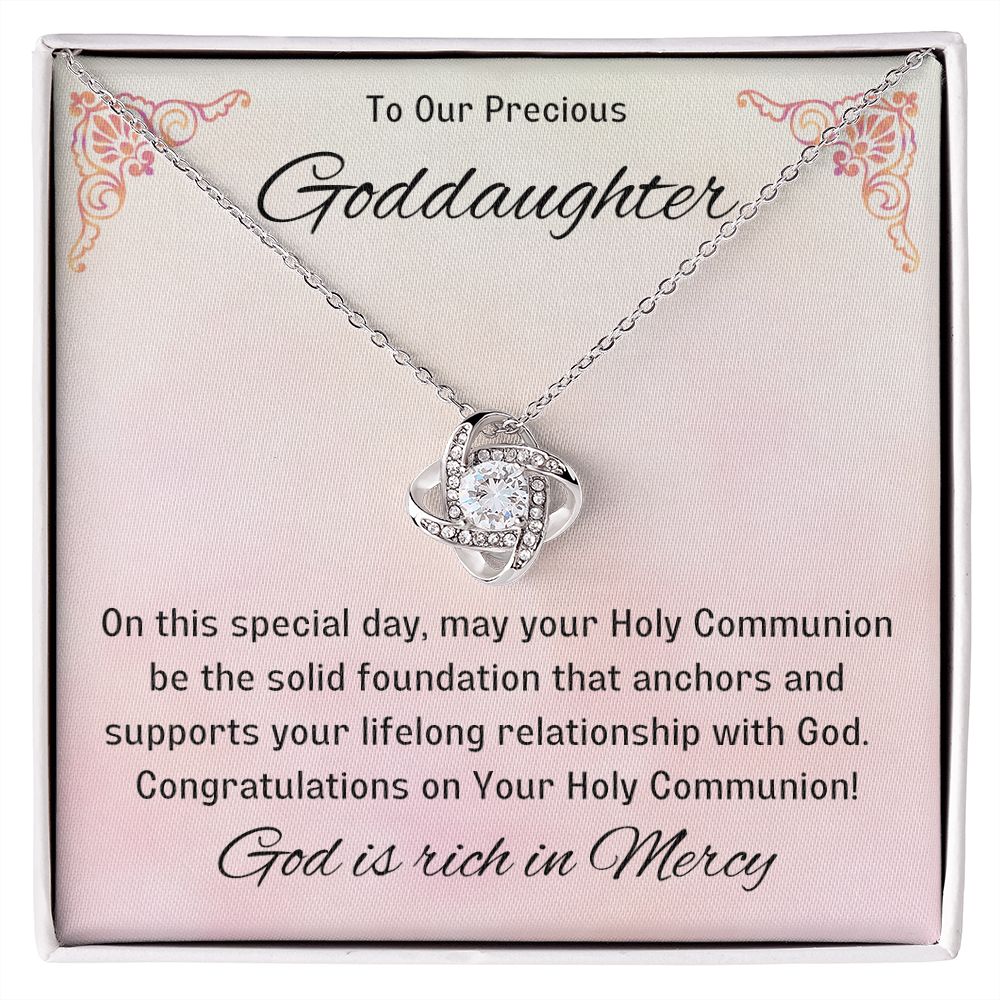 Goddaughter 1st Communion Gifts, Christening, Catholic Gift, Confirmation, Girl Necklace & Best Wishes in Gift Box from Godmother