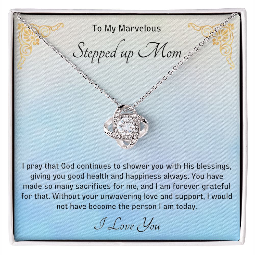 Stepped Up Mom Knot Necklace 10