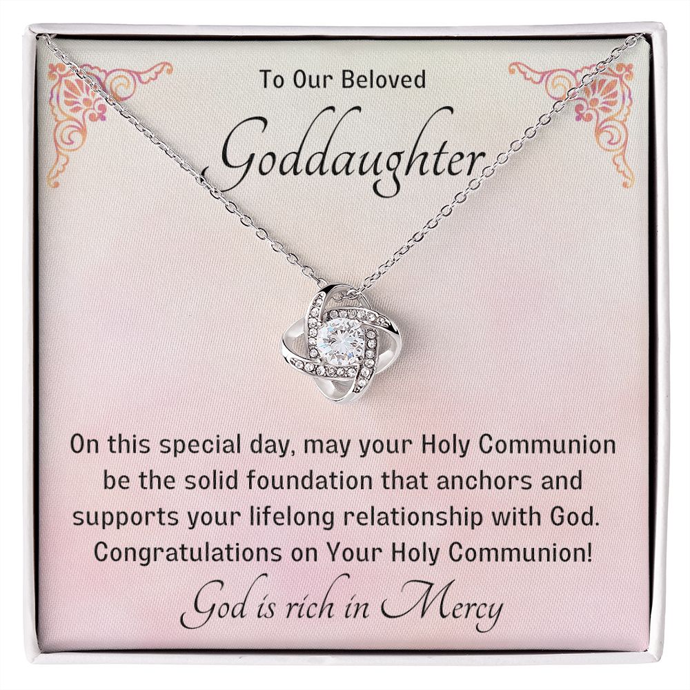 Goddaughter 1st Communion Gifts , Christening, Baptism, Confirmation, Necklace & Meaningful Message in Gift Box from Godmother