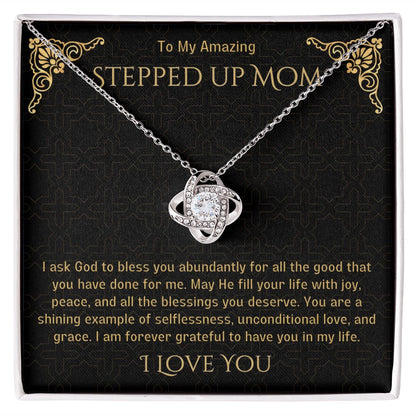 Stepped Up Mom Knot Necklace 21