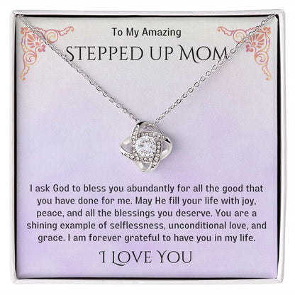 Stepped Up Mom Knot Necklace 19