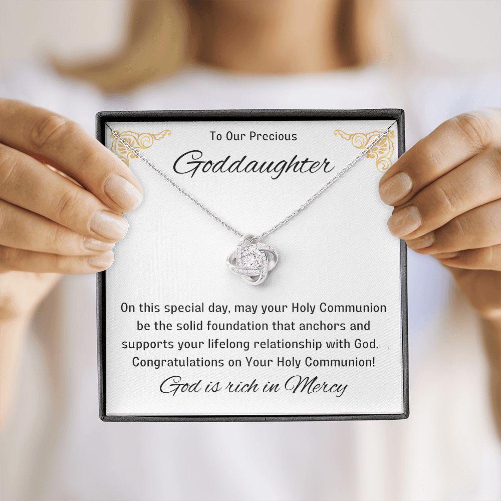 Goddaughter 1st Communion Gifts, Christening, Catholic Gift, Confirmation, Girl Necklace & Best Wishes in Gift Box from Godmother