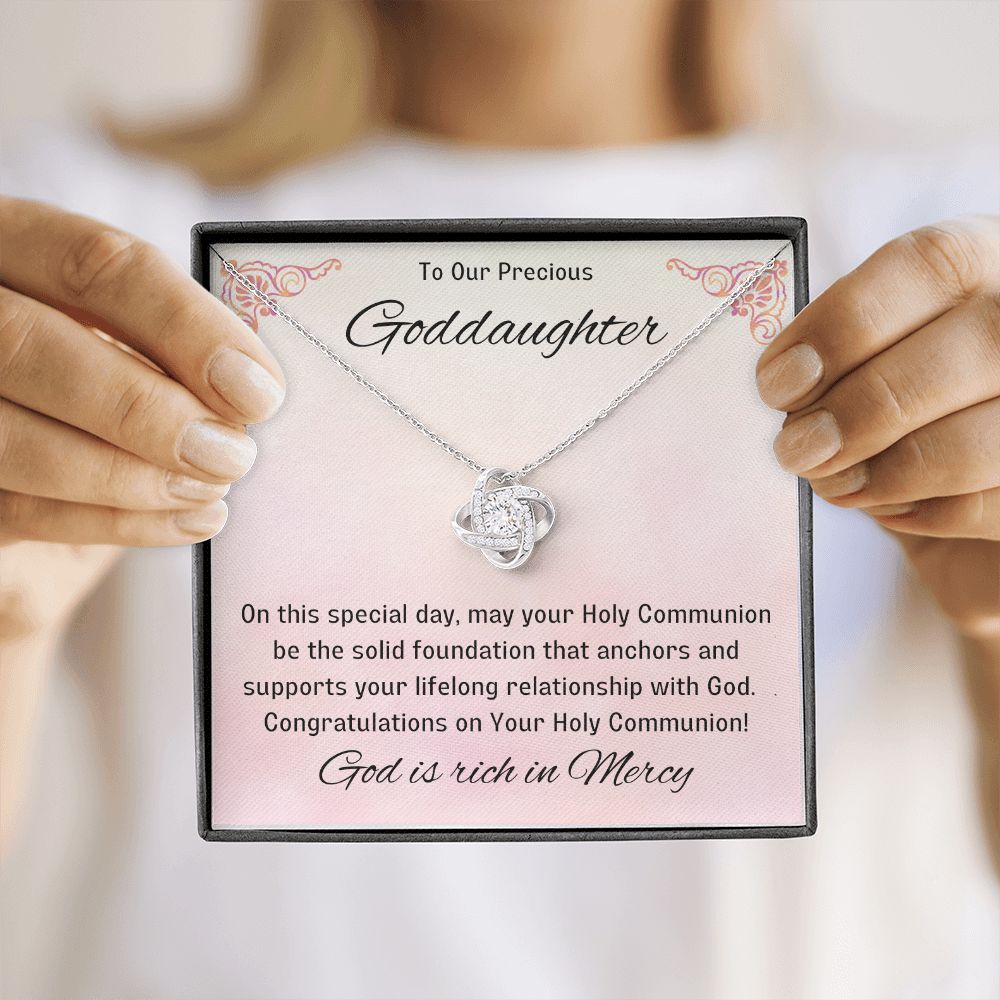 Goddaughter 1st Communion Gifts, Christening, Catholic Gift, Confirmation, Girl Necklace & Best Wishes in Gift Box from Godmother