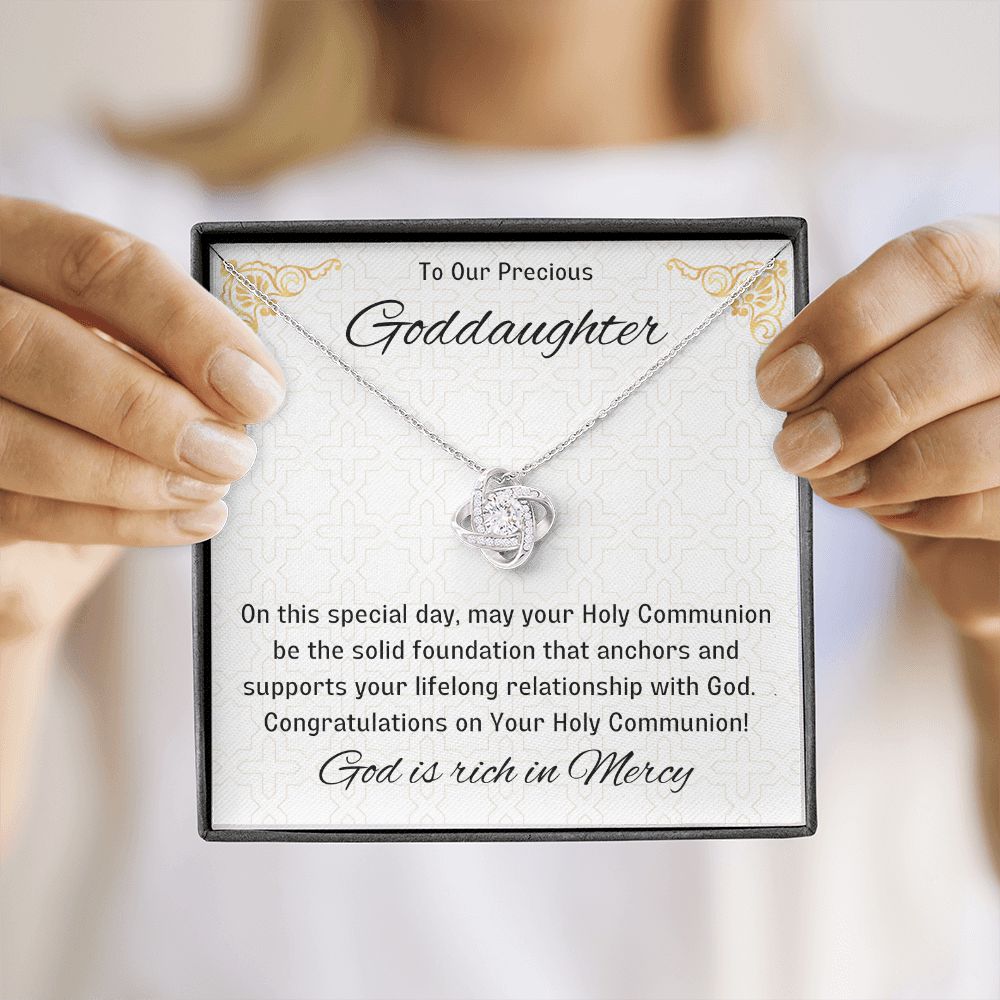 Goddaughter 1st Communion Gifts, Christening, Catholic Gift, Confirmation, Girl Necklace & Best Wishes in Gift Box from Godmother