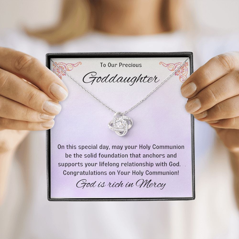 Goddaughter 1st Communion Gifts, Christening, Catholic Gift, Confirmation, Girl Necklace & Best Wishes in Gift Box from Godmother
