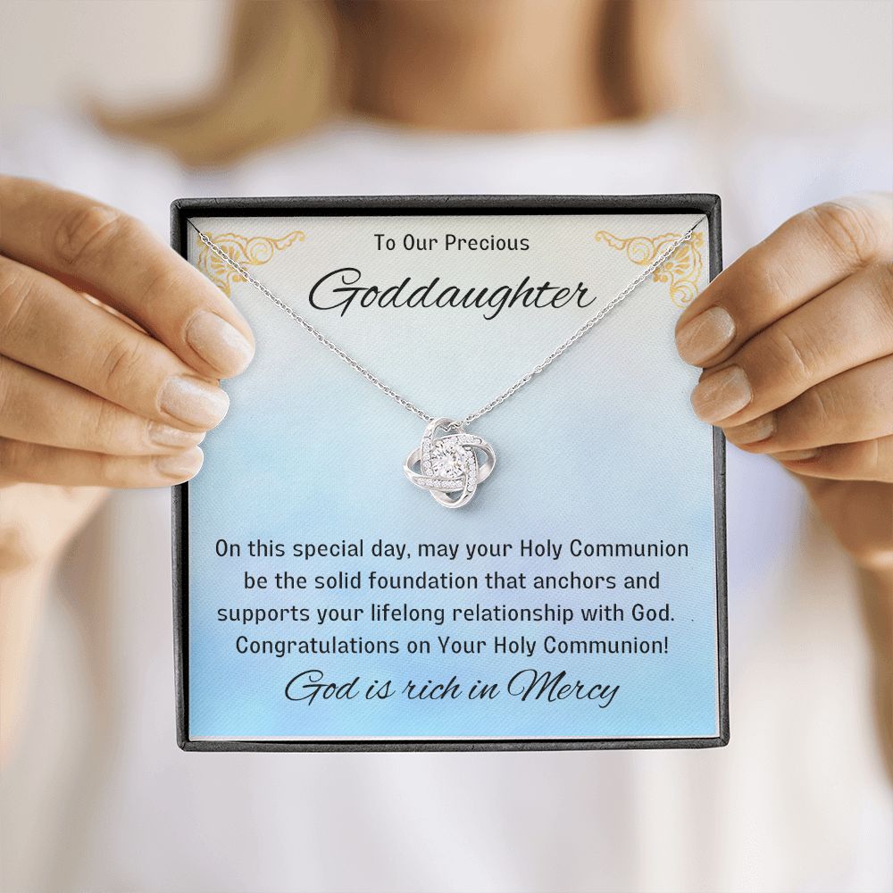 Goddaughter 1st Communion Gifts, Christening, Catholic Gift, Confirmation, Girl Necklace & Best Wishes in Gift Box from Godmother