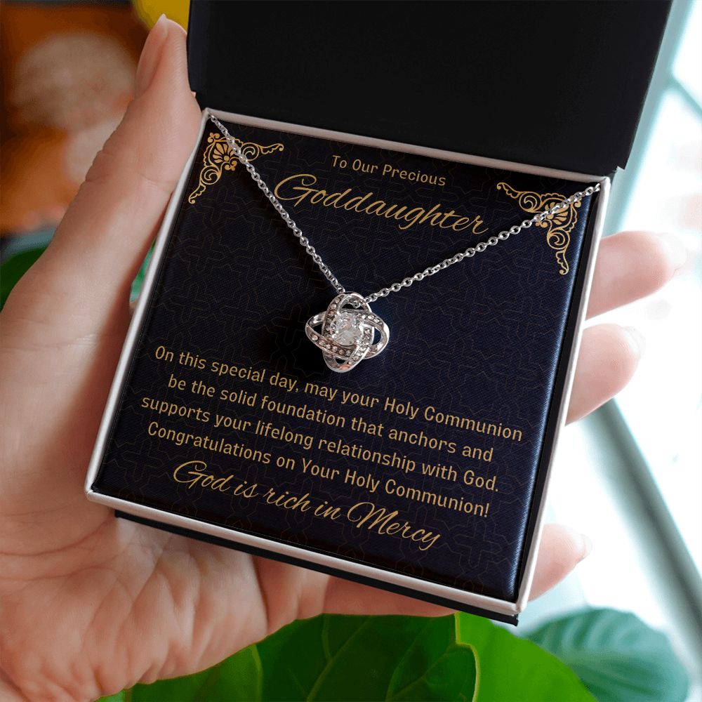 Goddaughter 1st Communion Gifts, Christening, Catholic Gift, Confirmation, Girl Necklace & Best Wishes in Gift Box from Godmother