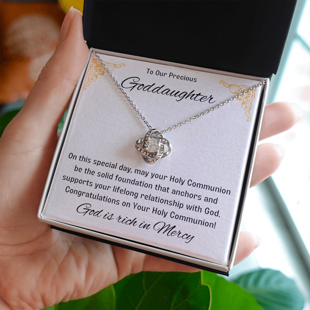 Goddaughter 1st Communion Gifts, Christening, Catholic Gift, Confirmation, Girl Necklace & Best Wishes in Gift Box from Godmother