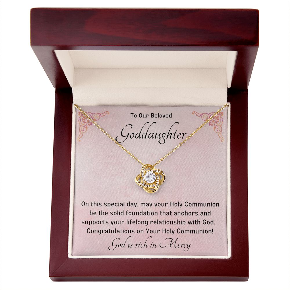 Goddaughter 1st Communion Gifts , Christening, Baptism, Confirmation, Necklace & Meaningful Message in Gift Box from Godmother
