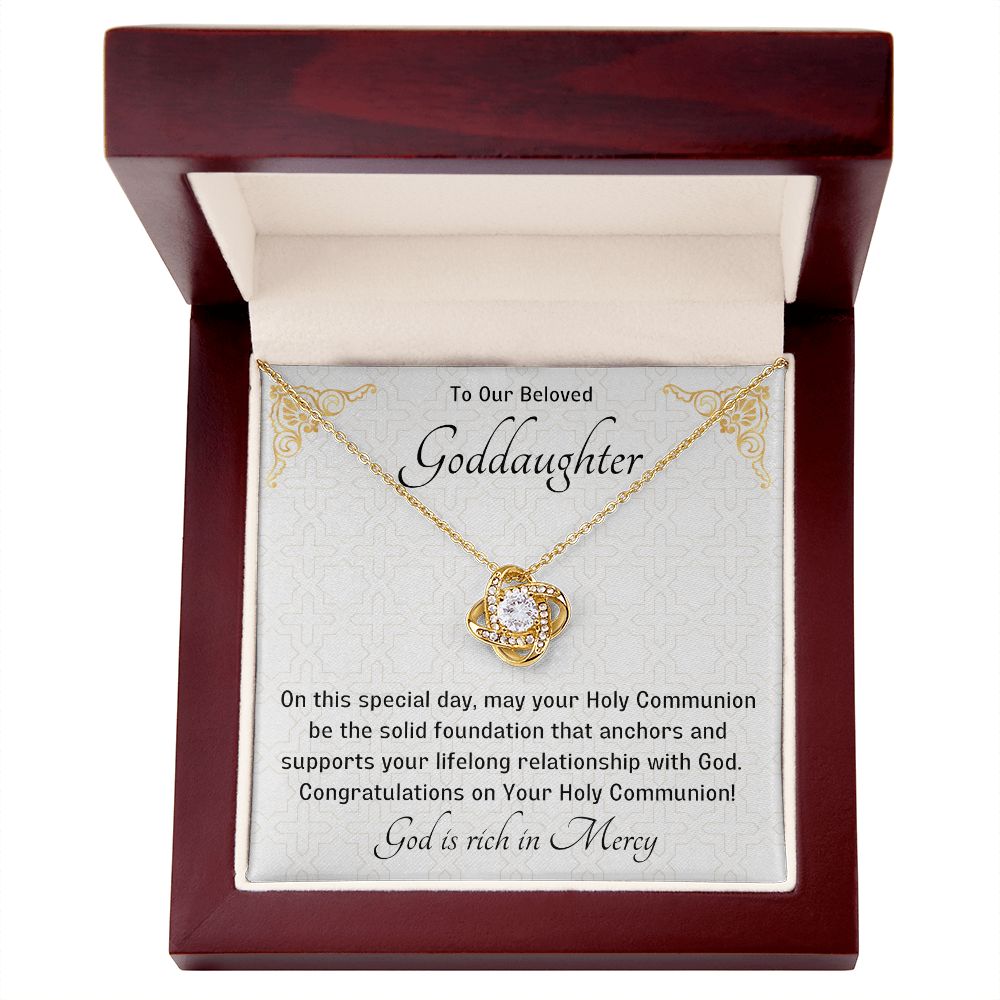 Goddaughter 1st Communion Gifts , Christening, Baptism, Confirmation, Necklace & Meaningful Message in Gift Box from Godmother