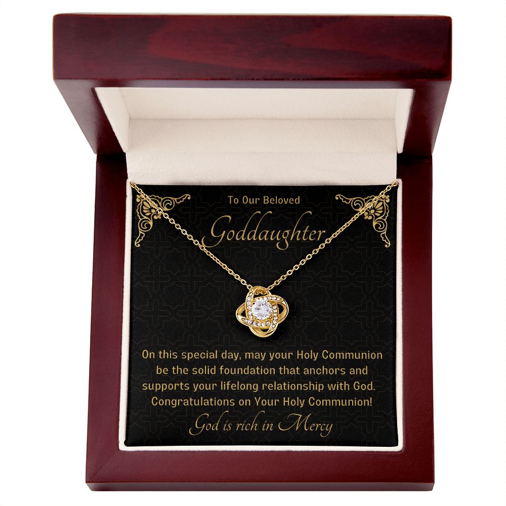 Goddaughter 1st Communion Gifts , Christening, Baptism, Confirmation, Necklace & Meaningful Message in Gift Box from Godmother