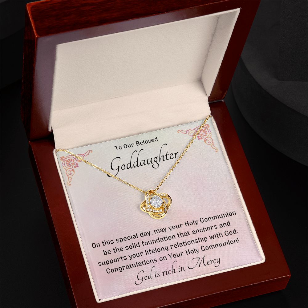 Goddaughter 1st Communion Gifts , Christening, Baptism, Confirmation, Necklace & Meaningful Message in Gift Box from Godmother
