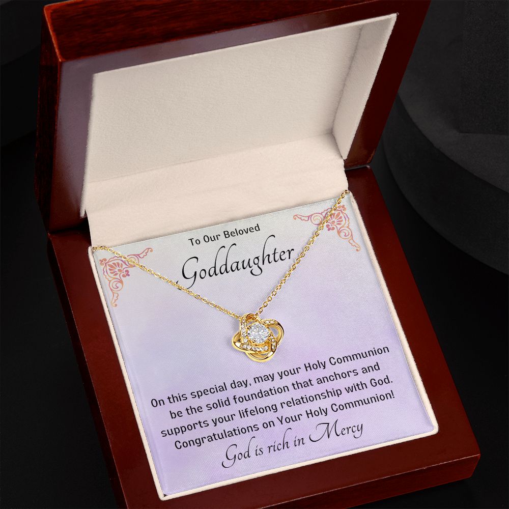 Goddaughter 1st Communion Gifts , Christening, Baptism, Confirmation, Necklace & Meaningful Message in Gift Box from Godmother