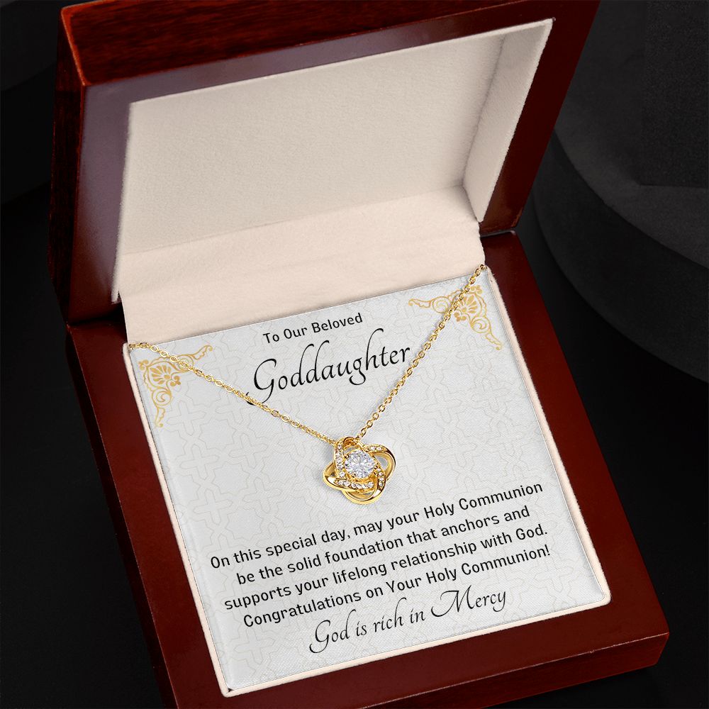 Goddaughter 1st Communion Gifts , Christening, Baptism, Confirmation, Necklace & Meaningful Message in Gift Box from Godmother