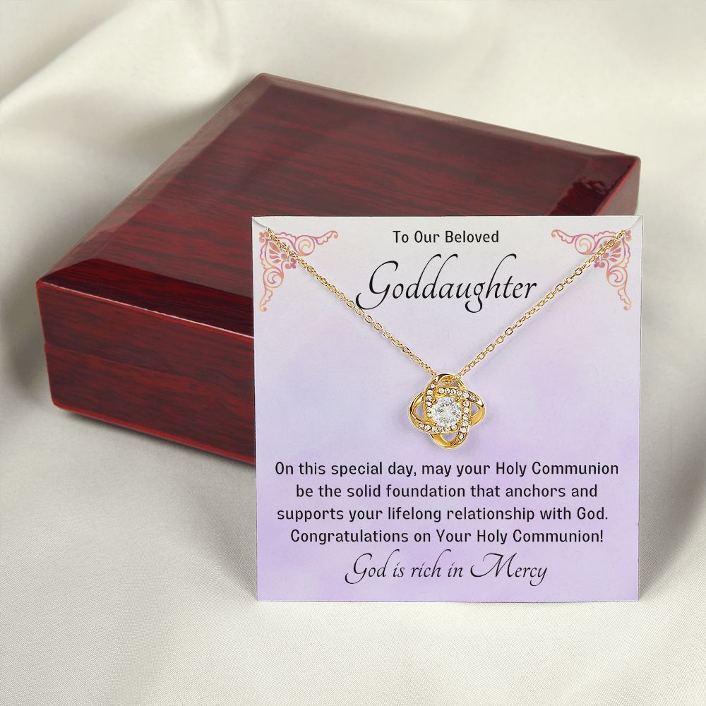 Goddaughter 1st Communion Gifts , Christening, Baptism, Confirmation, Necklace & Meaningful Message in Gift Box from Godmother