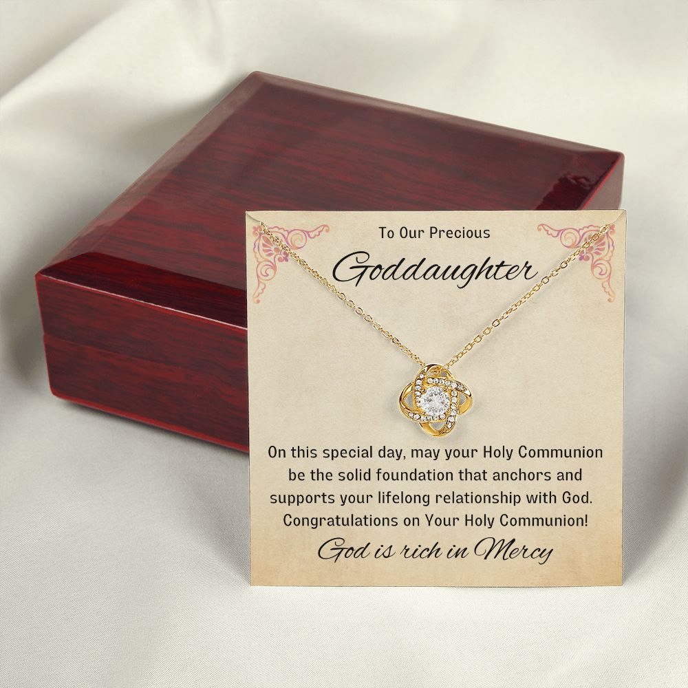 Goddaughter 1st Communion Gifts, Christening, Catholic Gift, Confirmation, Girl Necklace & Best Wishes in Gift Box from Godmother