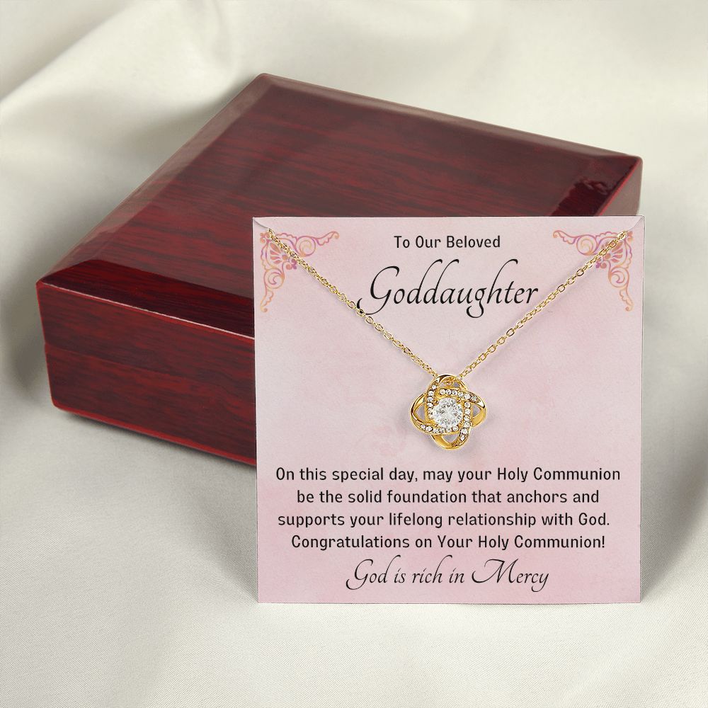 Goddaughter 1st Communion Gifts , Christening, Baptism, Confirmation, Necklace & Meaningful Message in Gift Box from Godmother