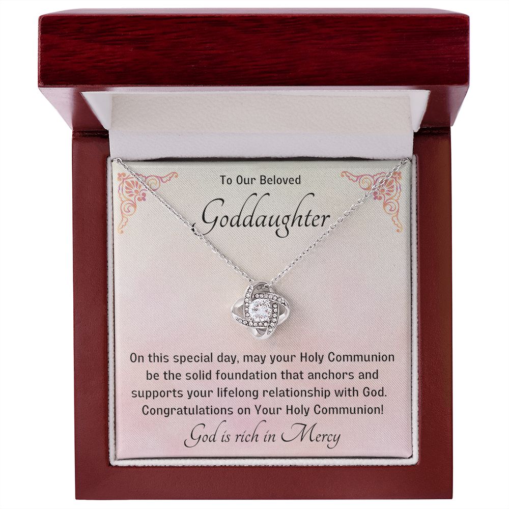 Goddaughter 1st Communion Gifts , Christening, Baptism, Confirmation, Necklace & Meaningful Message in Gift Box from Godmother