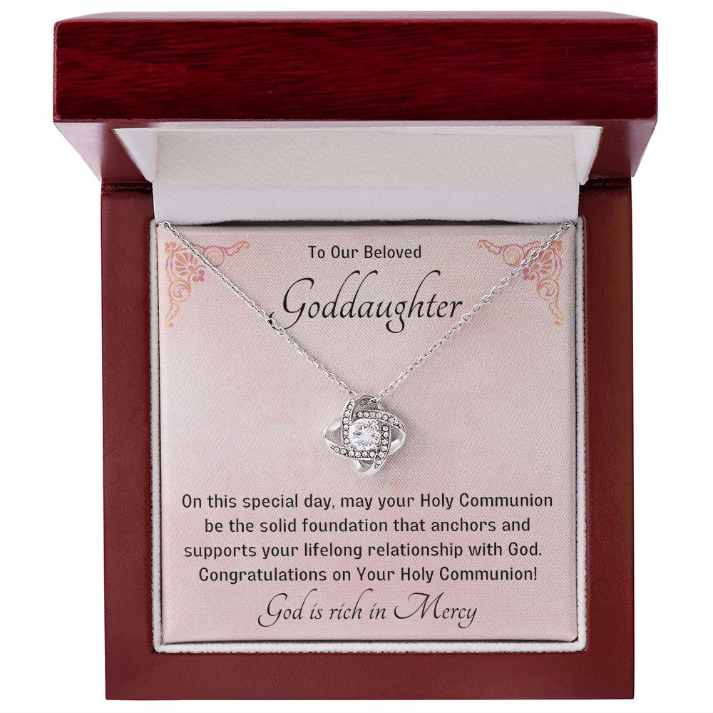 Goddaughter 1st Communion Gifts , Christening, Baptism, Confirmation, Necklace & Meaningful Message in Gift Box from Godmother