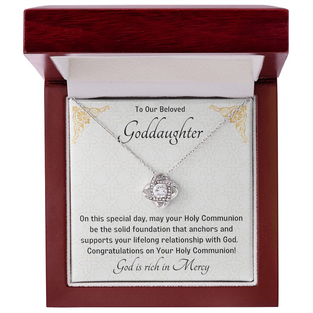 Goddaughter 1st Communion Gifts , Christening, Baptism, Confirmation, Necklace & Meaningful Message in Gift Box from Godmother