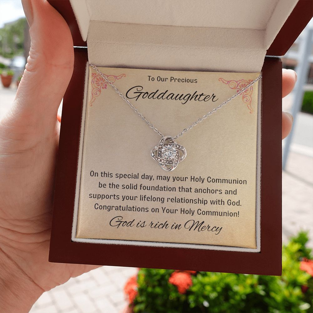 Goddaughter 1st Communion Gifts, Christening, Catholic Gift, Confirmation, Girl Necklace & Best Wishes in Gift Box from Godmother