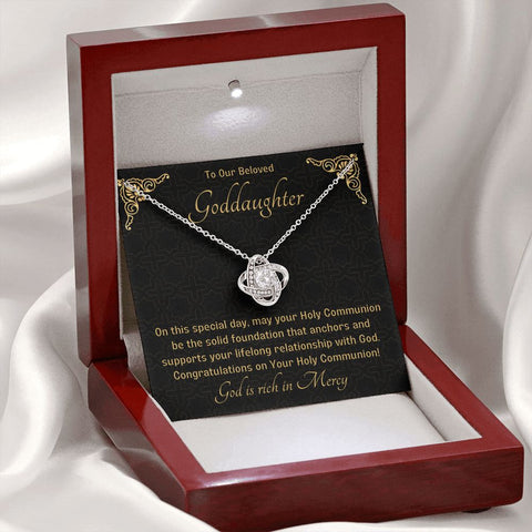 Goddaughter 1st Communion Gifts , Christening, Baptism, Confirmation, Necklace & Meaningful Message in Gift Box from Godmother