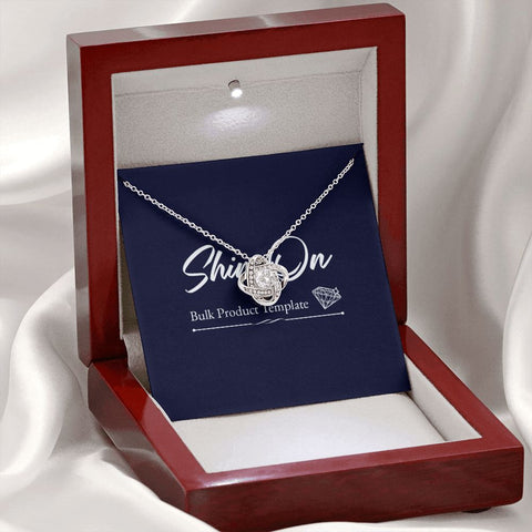 Knot necklace in wooden Box with light