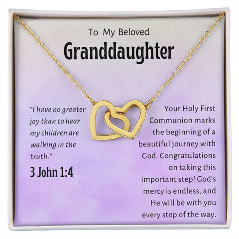 Granddaughter First Communion Gift | Christening Gift Present for Granddaughter | Holy Confirmation Gift Girl Present From Grandparents