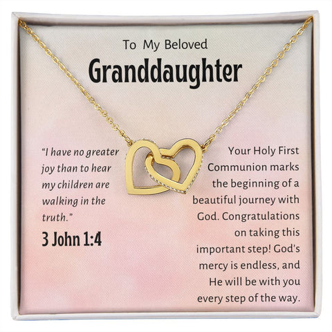 Granddaughter First Communion Gift | Christening Gift Present for Granddaughter | Holy Confirmation Gift Girl Present From Grandparents
