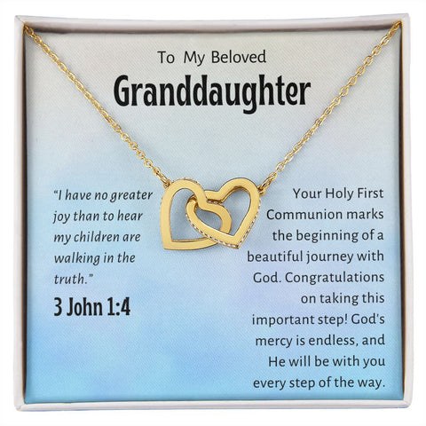 Granddaughter First Communion Gift | Christening Gift Present for Granddaughter | Holy Confirmation Gift Girl Present From Grandparents