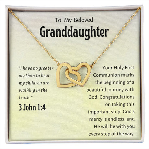 Granddaughter First Communion Gift | Christening Gift Present for Granddaughter | Holy Confirmation Gift Girl Present From Grandparents