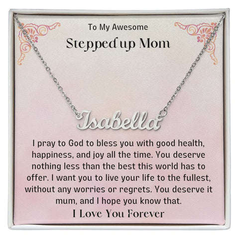 Stepped Up Mom Personalized Necklace 3