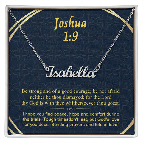 87 Personalized Name Necklace with Message Card