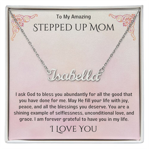 Stepped Up Mom Personalized Necklace 18
