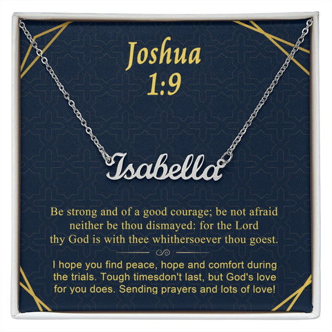 92 Personalized Name Necklace with Message Card