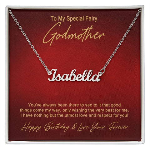 GodMother 2022-12-10 Personalized Name Necklace with Message Card
