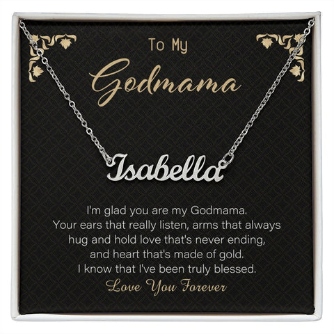 personalized-initial bracelet, godmother gift, godmother infinity bracelet, fairy godmother gift, gift for godmother, godparent gift_artwork_original_artwork Personalized Name Necklace with Message Card