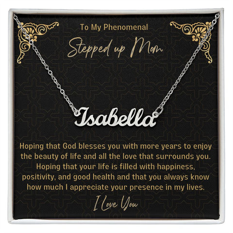 Stepped Up Mom Personalized Necklace 17