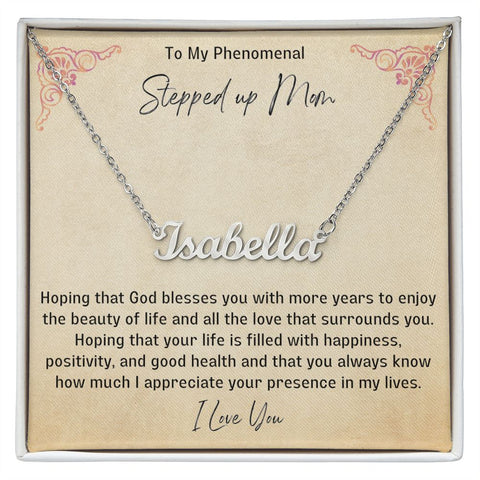 Stepped Up Mom Personalized Necklace 16