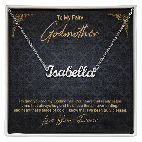 GodMother 2022-12-10-1 Personalized Name Necklace with Message Card