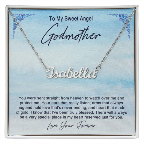GodMother 2022-12-10-4 Personalized Name Necklace with Message Card