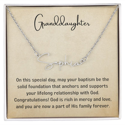 Baptism Gift Girl Present From Grandparents | Granddaughter Christening Gift | Christening Gift Present for Granddaughter