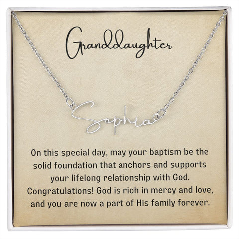Baptism Gift Girl Present From Grandparents | Granddaughter Christening Gift | Christening Gift Present for Granddaughter