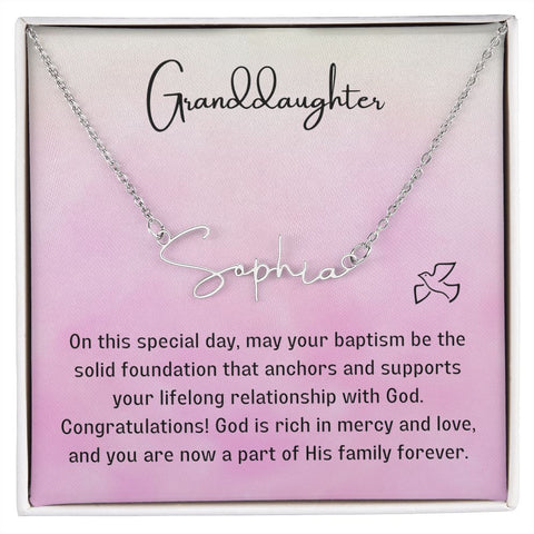 Baptism Gift Girl Present From Grandparents | Granddaughter Christening Gift | Christening Gift Present for Granddaughter
