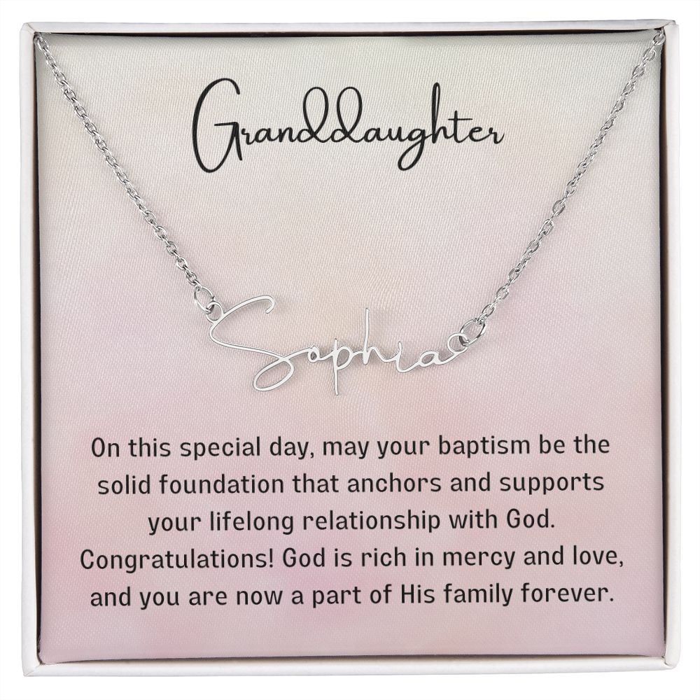 Baptism Gift Girl Present From Grandparents | Granddaughter Christening Gift | Christening Gift Present for Granddaughter