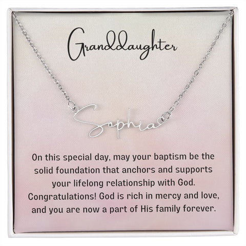 Baptism Gift Girl Present From Grandparents | Granddaughter Christening Gift | Christening Gift Present for Granddaughter