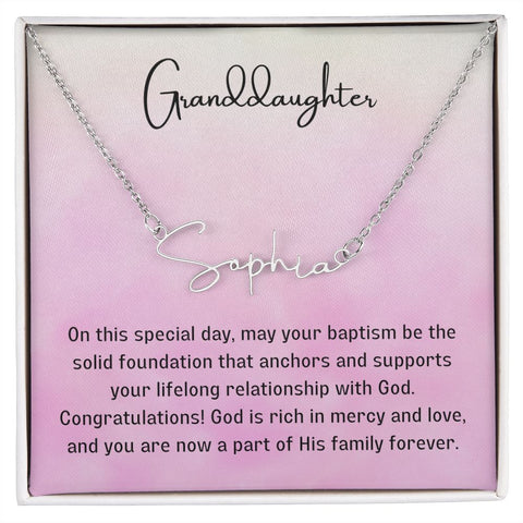 Baptism Gift Girl Present From Grandparents | Granddaughter Christening Gift | Christening Gift Present for Granddaughter