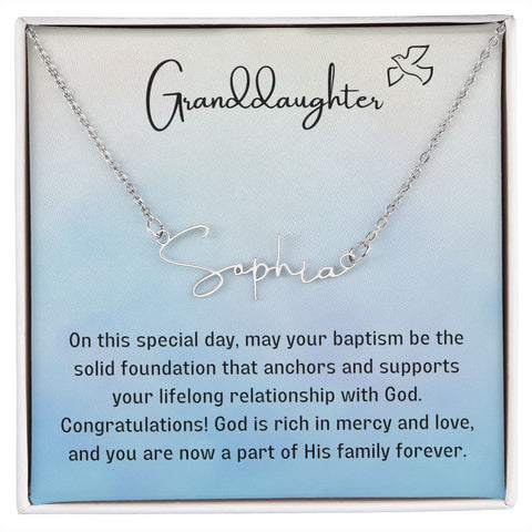 Baptism Gift Girl Present From Grandparents | Granddaughter Christening Gift | Christening Gift Present for Granddaughter